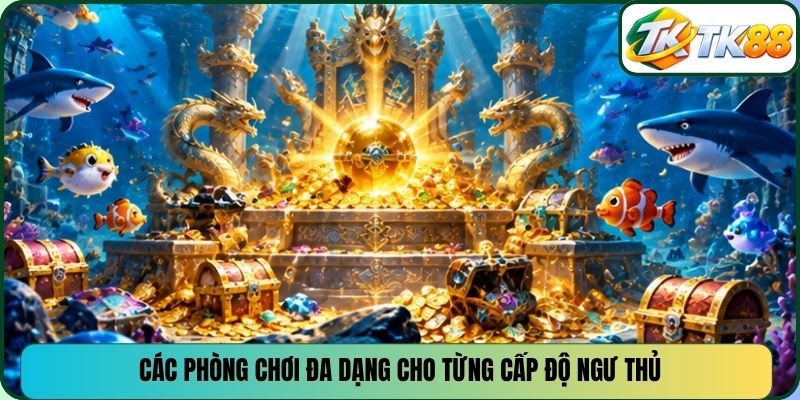 Các phòng chơi đa dạng cho từng cấp độ ngư thủ