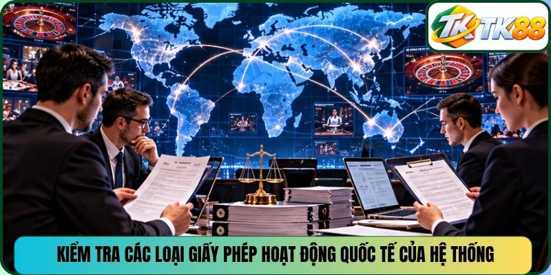 Kiểm tra các loại giấy phép hoạt động quốc tế của hệ thống
